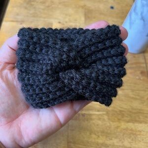 Black crocheted cup cozy